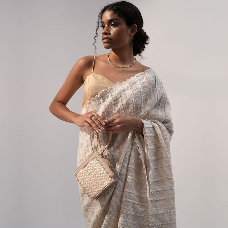 Handwoven Cami, Gold/Ivory