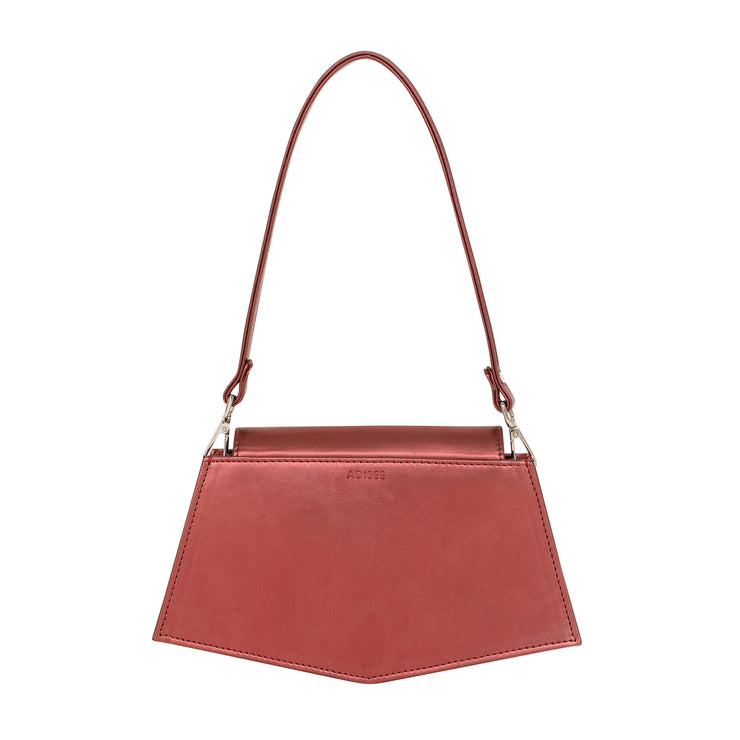 Eve Shoulder Bag, Metallic Red